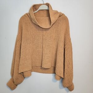 Free People Be Yours Pullover Sweater Oversized Cowl Neck Drop Shoulder Size M